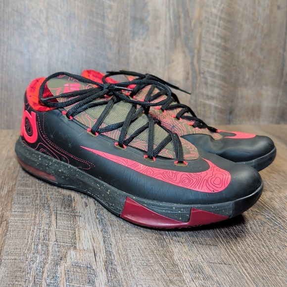 Nike Other - Nike KD 6 Meteorology Black Pink Lace Up Low Top Men's Size 12 Athletic Sneakers